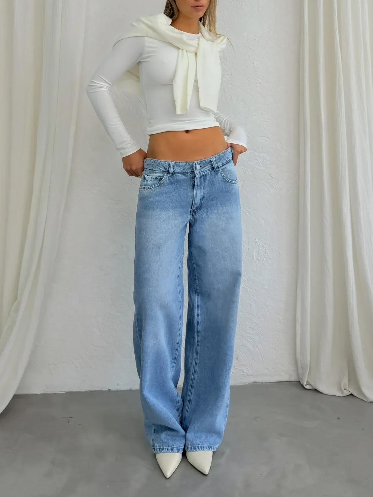 LOW RISE STRAIGHT CELESTE #TISSE.04