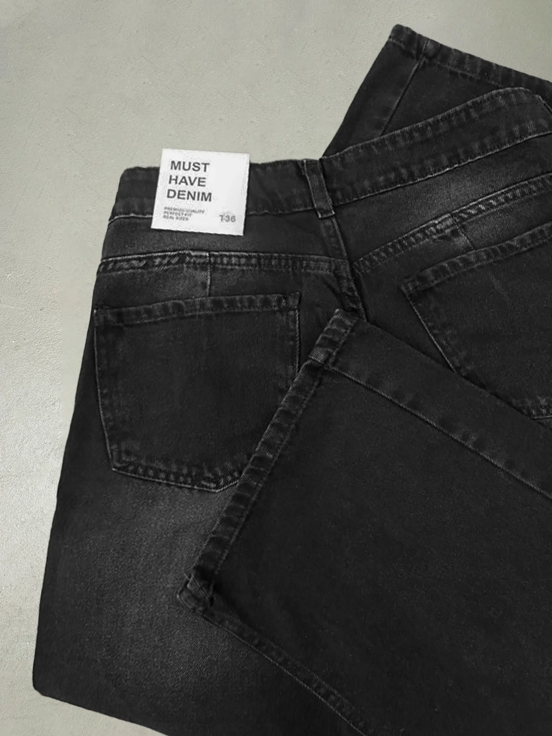 Alternative view of LOW RISE STRAIGHT NEGRO #TISSE.01