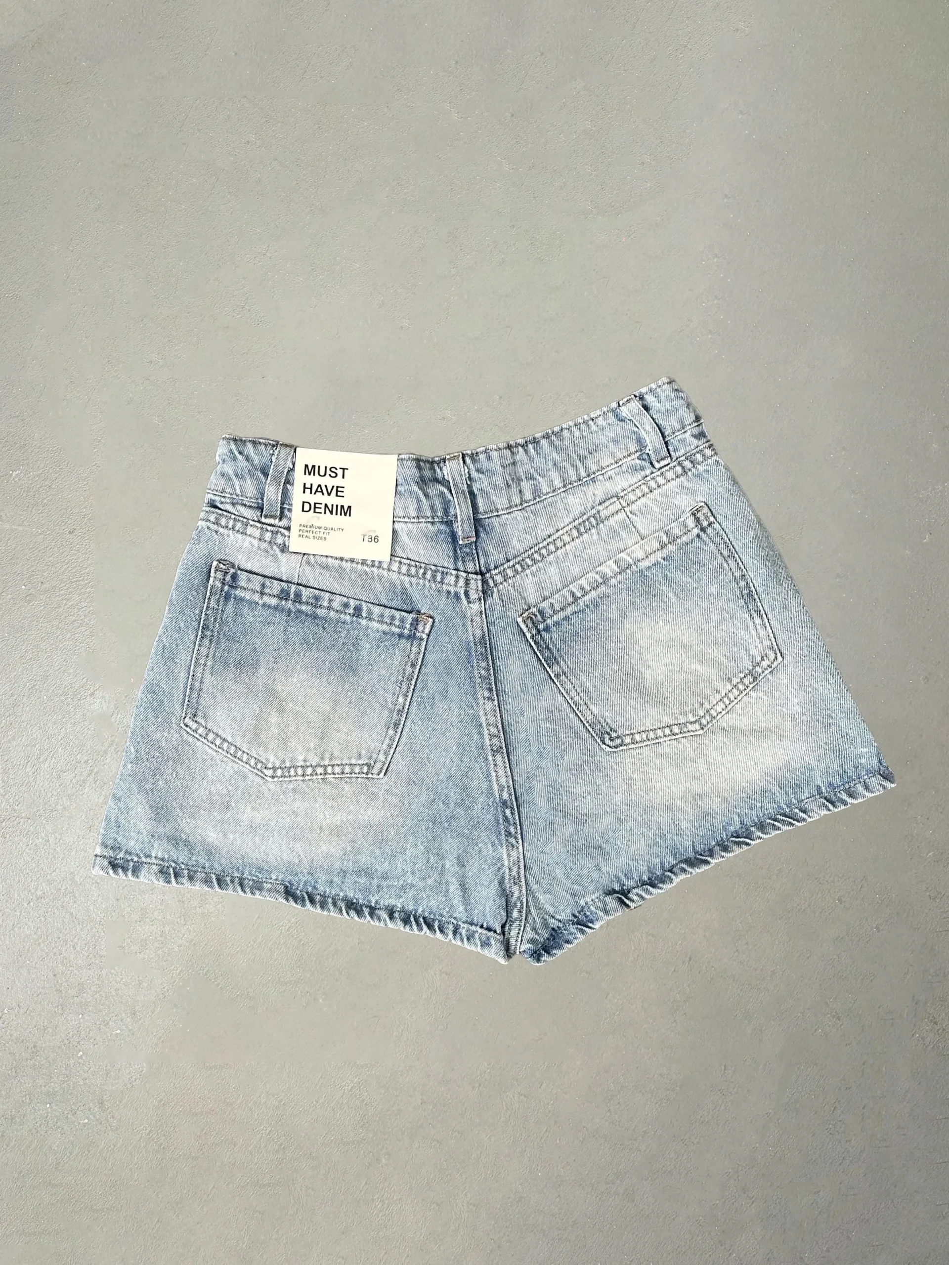 Alternative view of MINI SHORT CELESTE ROT. #LEA.04