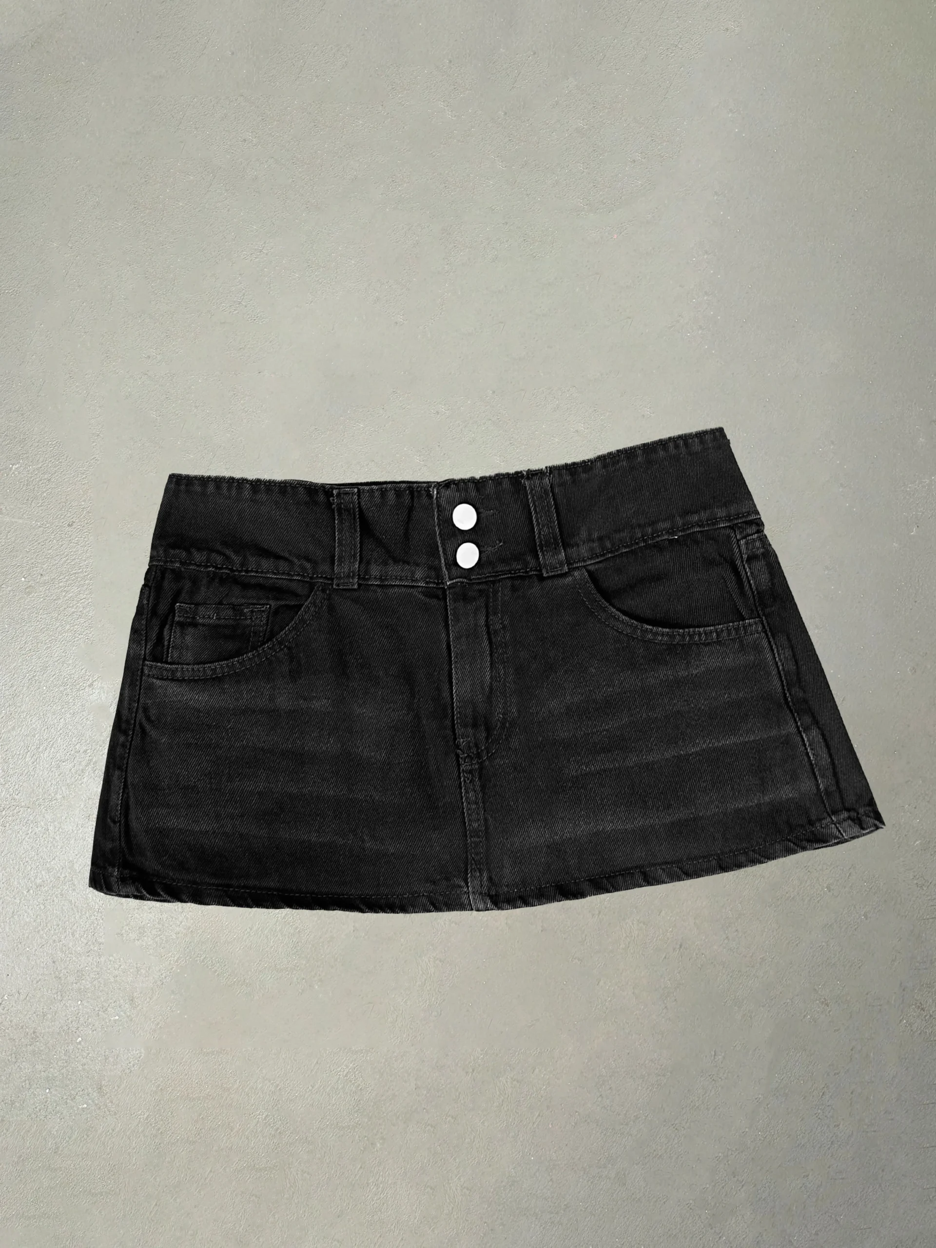 MINI SHORT BUTTONS NEGRO #STANN.01.BG