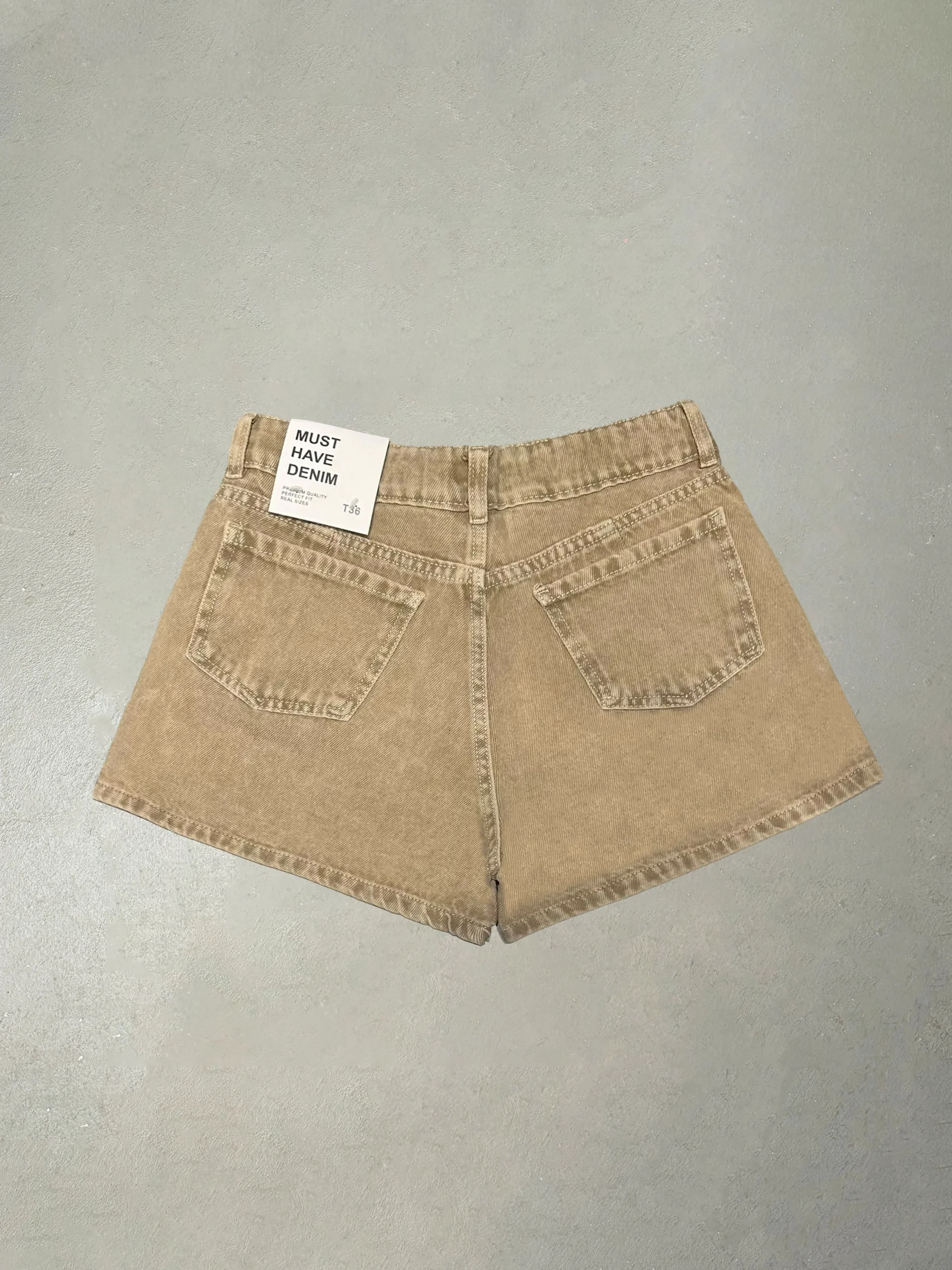 SHORT MOM MARRÓN CLARO #DAZZY.12 - Imagen 2